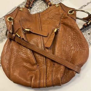 Authentic ORYANY leather hobo tote/shoulder bag, gold hardware